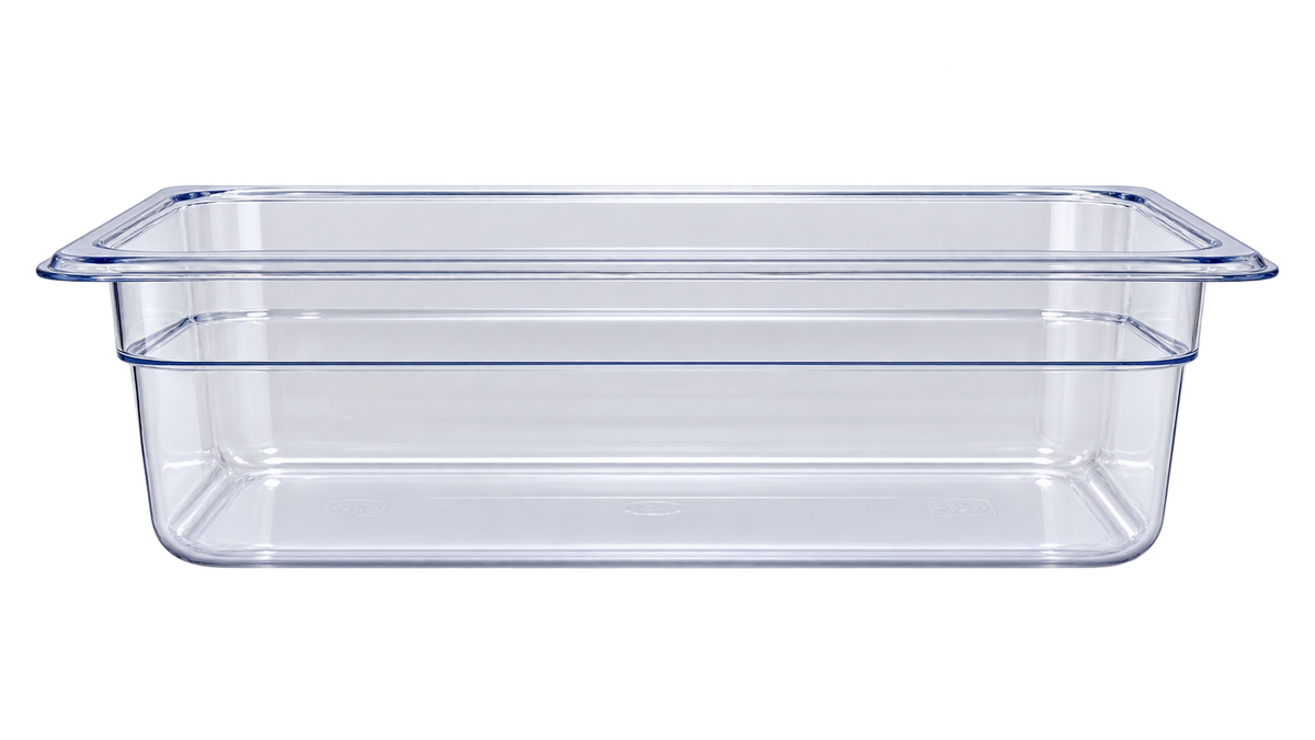 Omcan 80062 1/4 Clear Polycarbonate Food Pan with 3 15/16" Deep