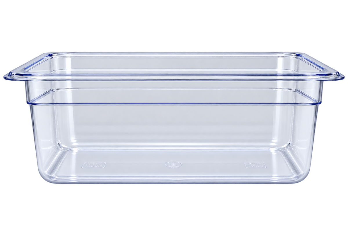 Omcan 80064 Half-size Clear Polycarbonate Food Pan with 5 14/16" Deep