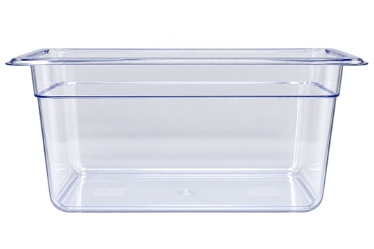 Omcan 80075 Half-size Clear Polycarbonate Food Pan with 7 7/8" Deep