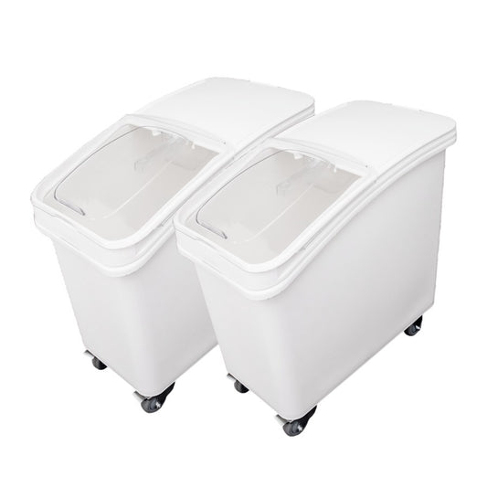 Omcan 80986 27-Gallon/102 L Ingredient Bin with Sliding Lid and Scoop (Pack of 2)