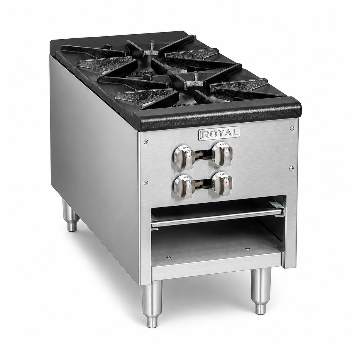 Royal RSP-18D24-NAT Natural Gas Two Burner Stock Pot