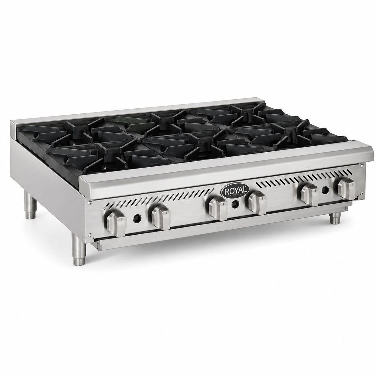 Royal RHP-366-NAT 36" Natural Gas Six Burner Hot Plate