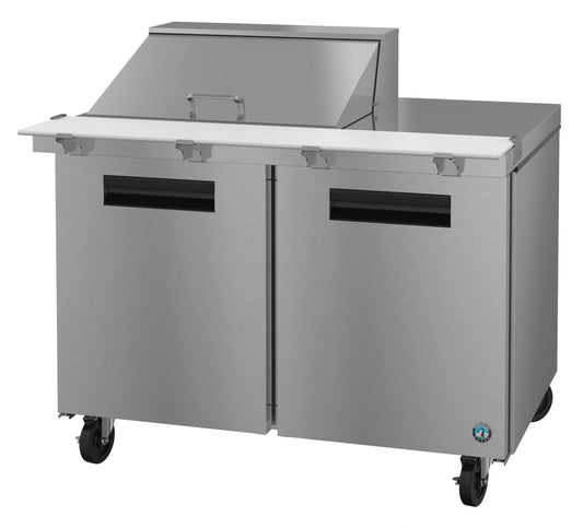 Hoshizaki SR48A-12M Two Section Stainless Doors Mega Top Prep Table Refrigerator