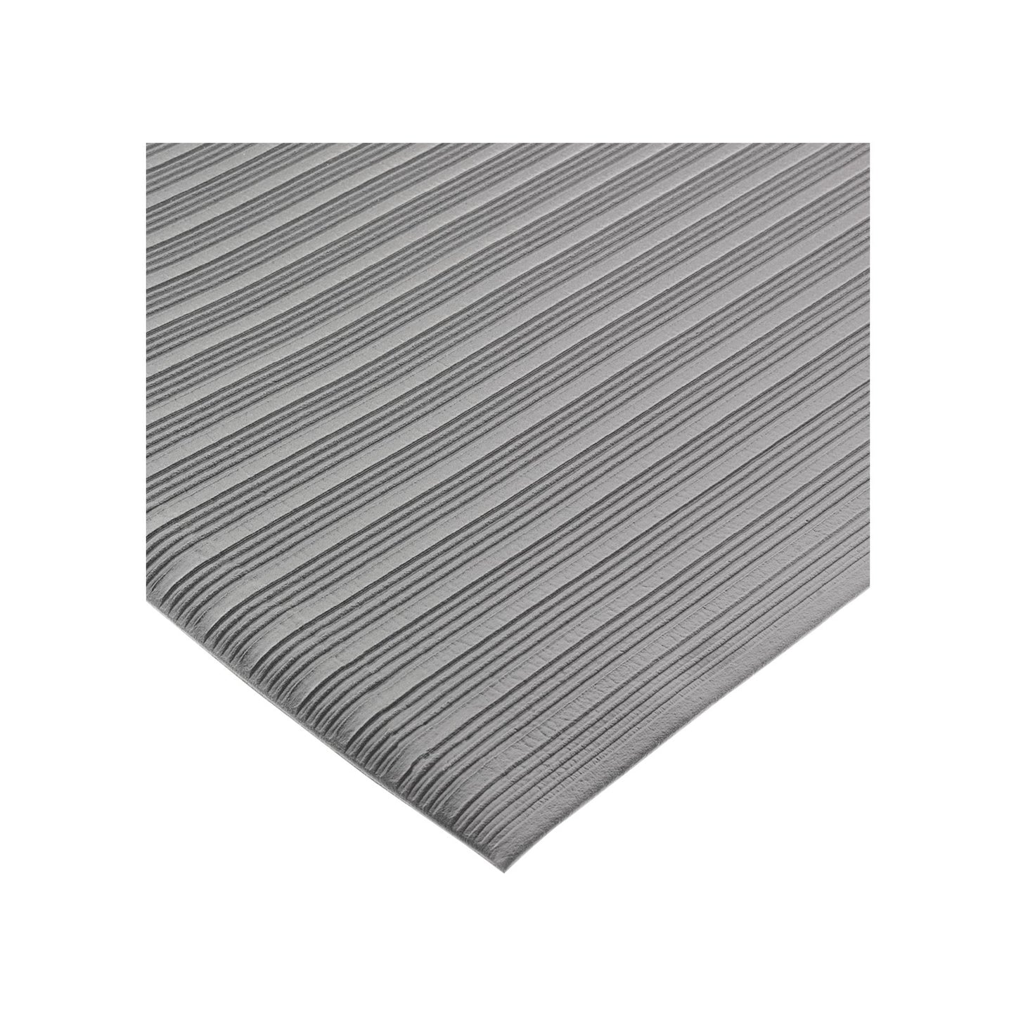 San Jamar KM4360BK 3' x 60' Black Rubber Tuf-Mats Medium Duty