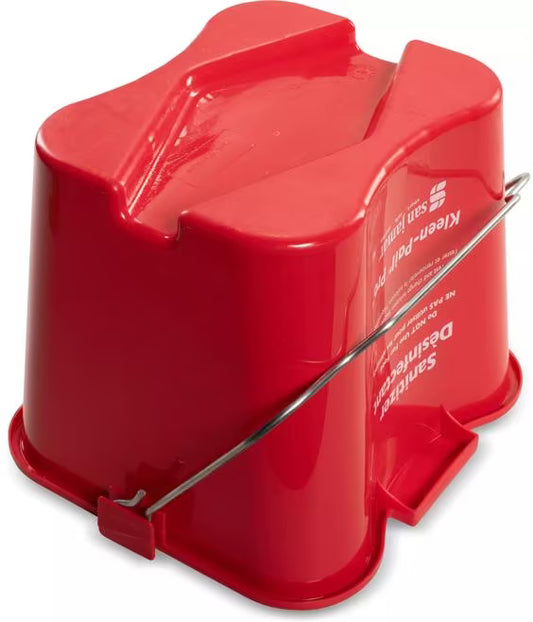 San Jamar KPP256RD 8 Qt. Red Polypropylene Kleen-Pail Pro Bucket
