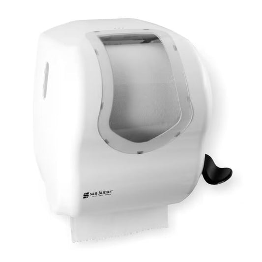 Carlisle T970WHCL White/Clear Summit Lever Roll Towel Dispenser