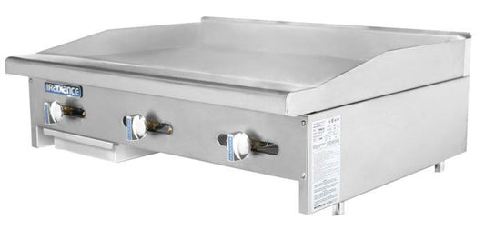 Radiance TAMG-36 36" Countertop Gas Flat Commercial Griddle with Manual Controls