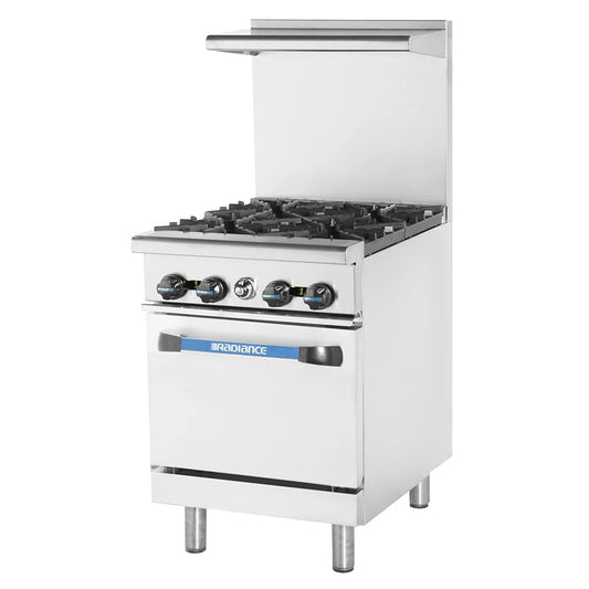 Radiance TAR-4 24" Four Burner Gas Range with Standard Oven