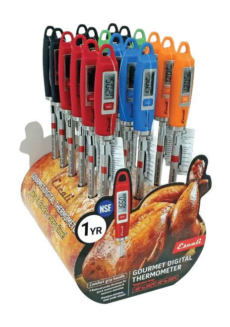 Escali THDGPK18 18 Pack Display Assorted Gourmet Digital Thermometer