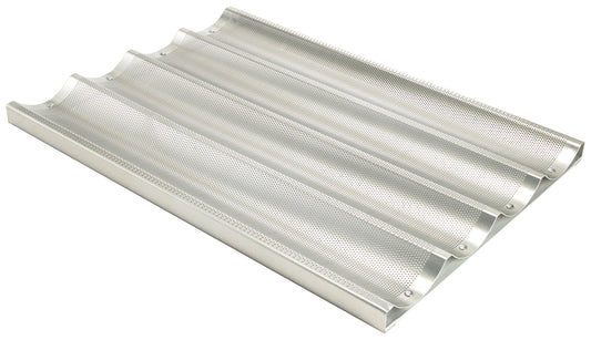 Winco ABPN-4 4-Slot Aluminum Baguette Pan