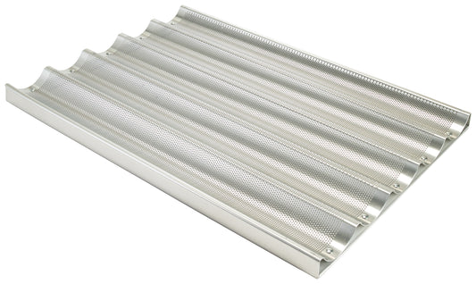 Winco ABPN-5 5-Slot Aluminum Baguette Pan