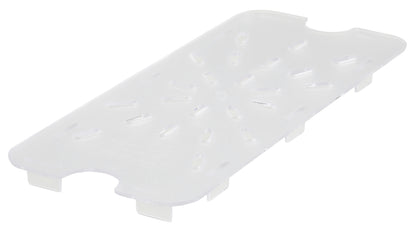 Winco SP73DS 1/3 Size Rectangle Polycarbonate Drain Shelf