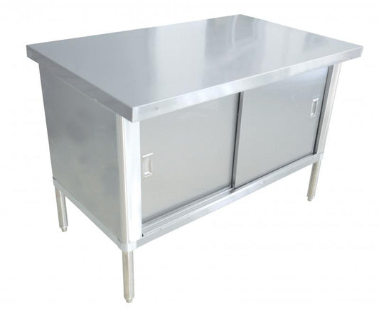 Omcan 28640 30" x 60" 430 Stainless Steel Knock-down Worktable - Flush Edge