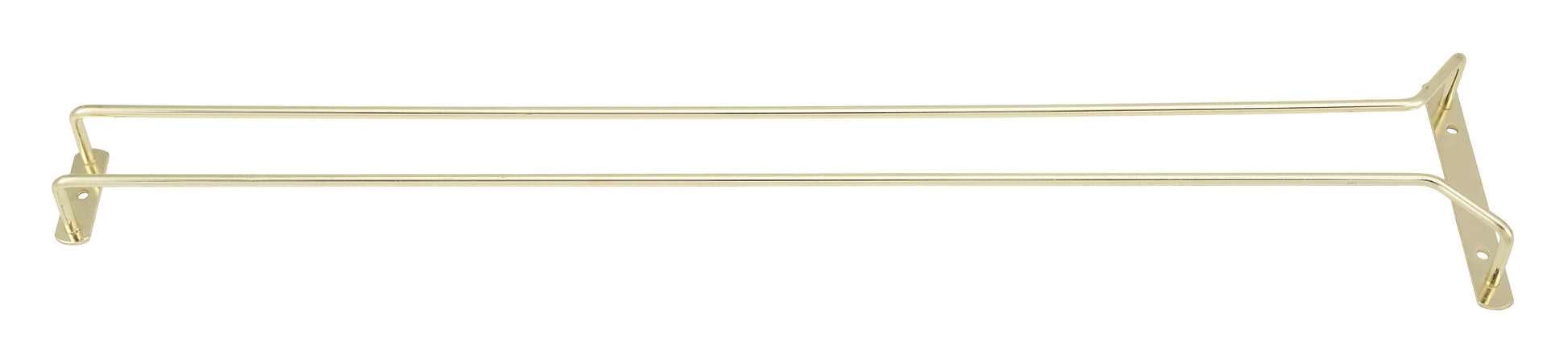 Winco GH-24 24" Brass-Plated Single Channel Wire Glass Hanger