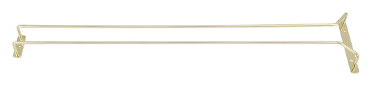 Winco GH-24 24" Brass-Plated Single Channel Wire Glass Hanger
