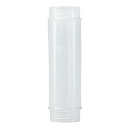 San Jamar 857320S 20 oz Natural EZ-KLEEN Sauce Bottle - Green Valve - Low Viscosity - 12 pack