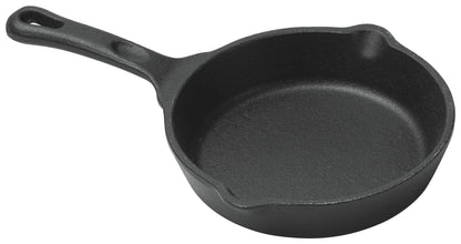 Winco CAST-5 7-1/4 oz. Matte Black Enamel Mini Cast Iron Induction Skillet