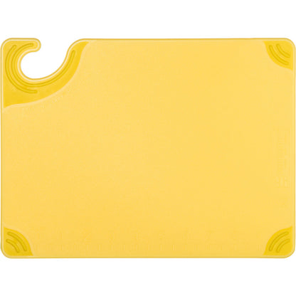 San Jamar CBG912YL 9" x 12" x 0.375" Yellow Saf-T-Grip Cutting Board
