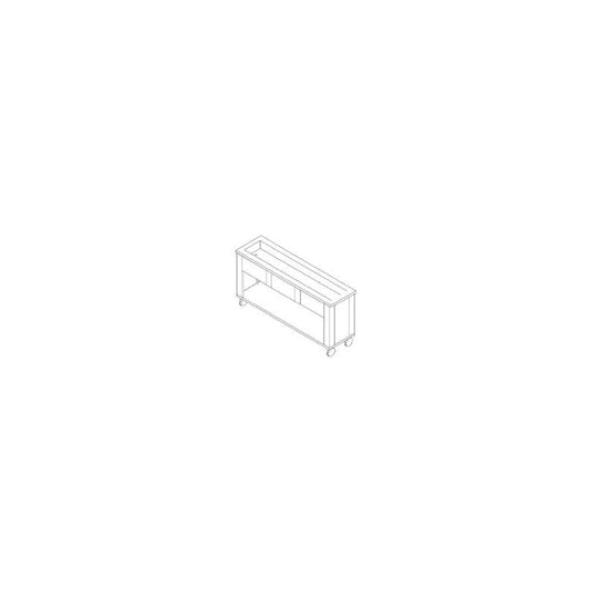 Dinex DXP3CISL 72" x 19" x 36" 3-Well Stainless Steel DineXpress Slim Line Ice Bath Cold Food Counter