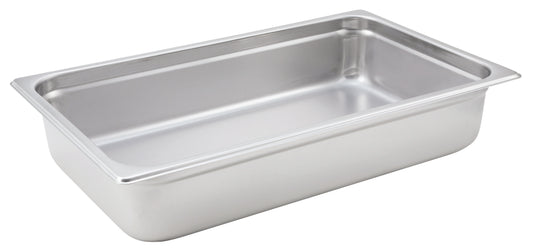 Winco SPJH-104 Full-size Stainless Steel Anti-jam Steam Pan, 4" Deep