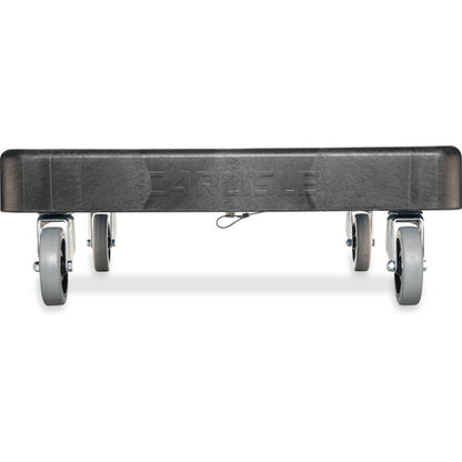 Carlisle C2236H03 350 lbs 22.5" x 22.5" x 39.5" Black Polyethylene E-Z Glide Warewashing Rack Dolly with Handle