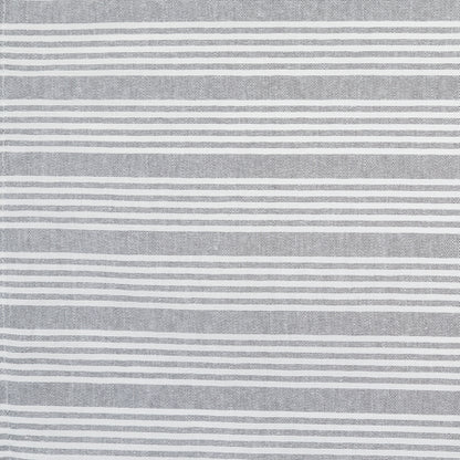 Snap Drape 54351822NH503 18" x 22" Black 50% Spun Polyester/50% Filament Ticking Striped Napkin