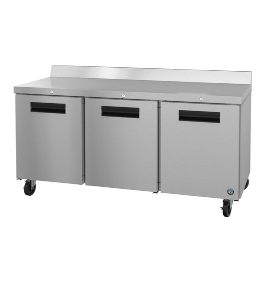 Hoshizaki WR72B-01 Three Section Stainless Door with Lock Worktop Refrigerator