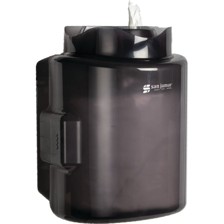 San Jamar T430TBK Black Centerpull Wet Wipe Dispenser