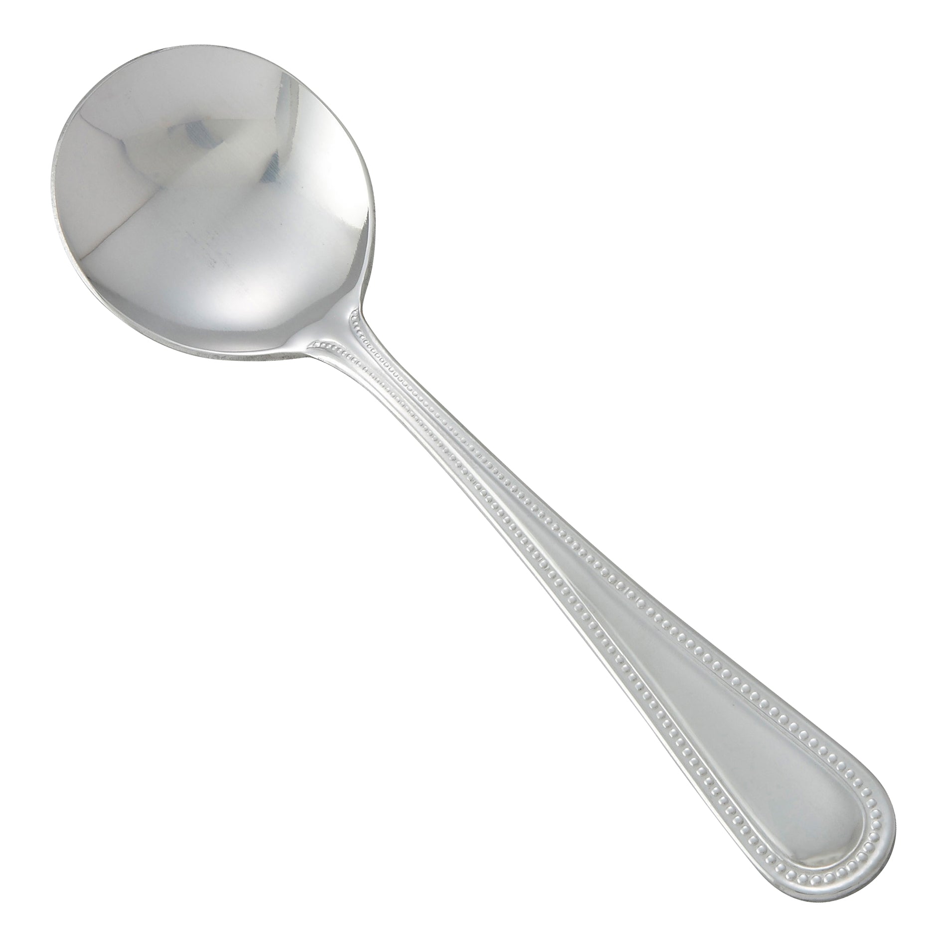 Winco 0005-04 Dots Bouillon Spoon, 18/0 Heavyweight