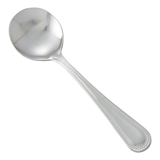 Winco 0005-04 Dots Bouillon Spoon, 18/0 Heavyweight