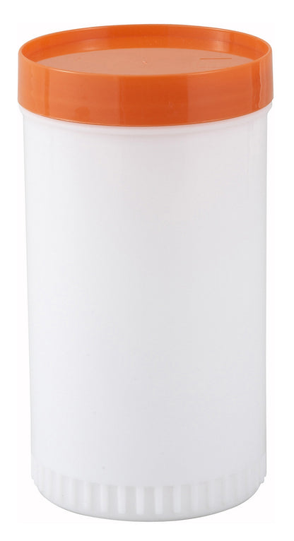 Winco PPB-1O 1 Qt. Orange Spout & Lid Liquor/Juice Pour Bottle