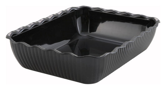 Winco CRK-13K 13" x 10" x 3" Black Deli Crock