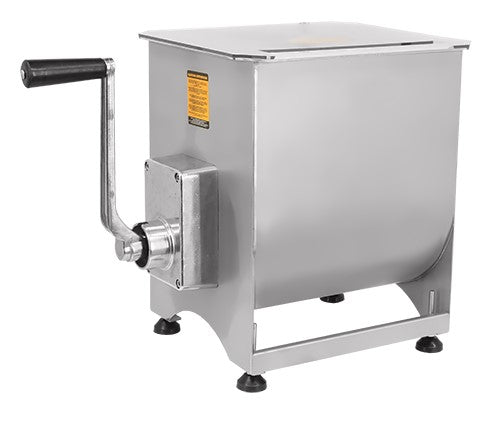 Omcan 44425 44 lbs Manual Stainless Steel Non-Tilting Meat Mixer