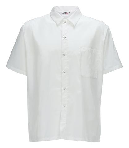 Winco UNF-1WS Small White Cook Shirt, Short Sleeves