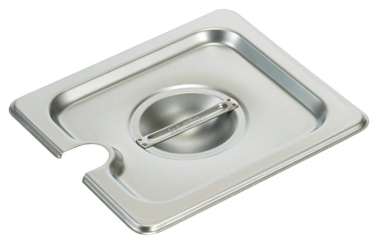 Winco SPCS 1/6 Size Stainless Steel Slotted Steam Pan Cover