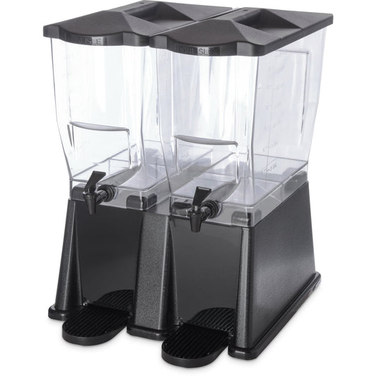 Carlisle 1085303 3.5 Gallon Black Double TrimLine Economy Beverage Dispenser