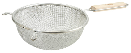 Winco MST-6D 6-1/4" Double Tin Mesh Strainer, Medium