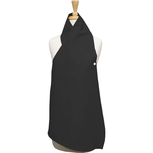 Snap Drape 54482534DS014 34" x 25" Black 50% Spun Polyester/50% Filament Dining Scarf