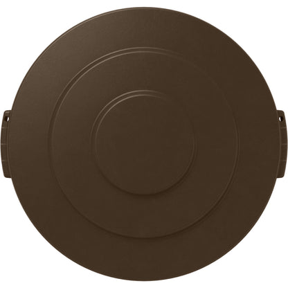 Sparta 84101101 10 Gallon Brown Round Polyethylene Bronco Waste Bin Trash Container Lid