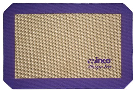 Winco SBS-11PP Quarter-size Purple Silicone Baking Mat, Allergen Free