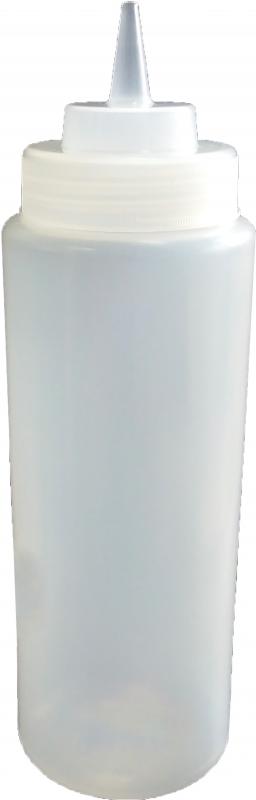 Omcan 40470 16 oz Clear - Vinegar Condiment Squeeze Bottle - BPA Free