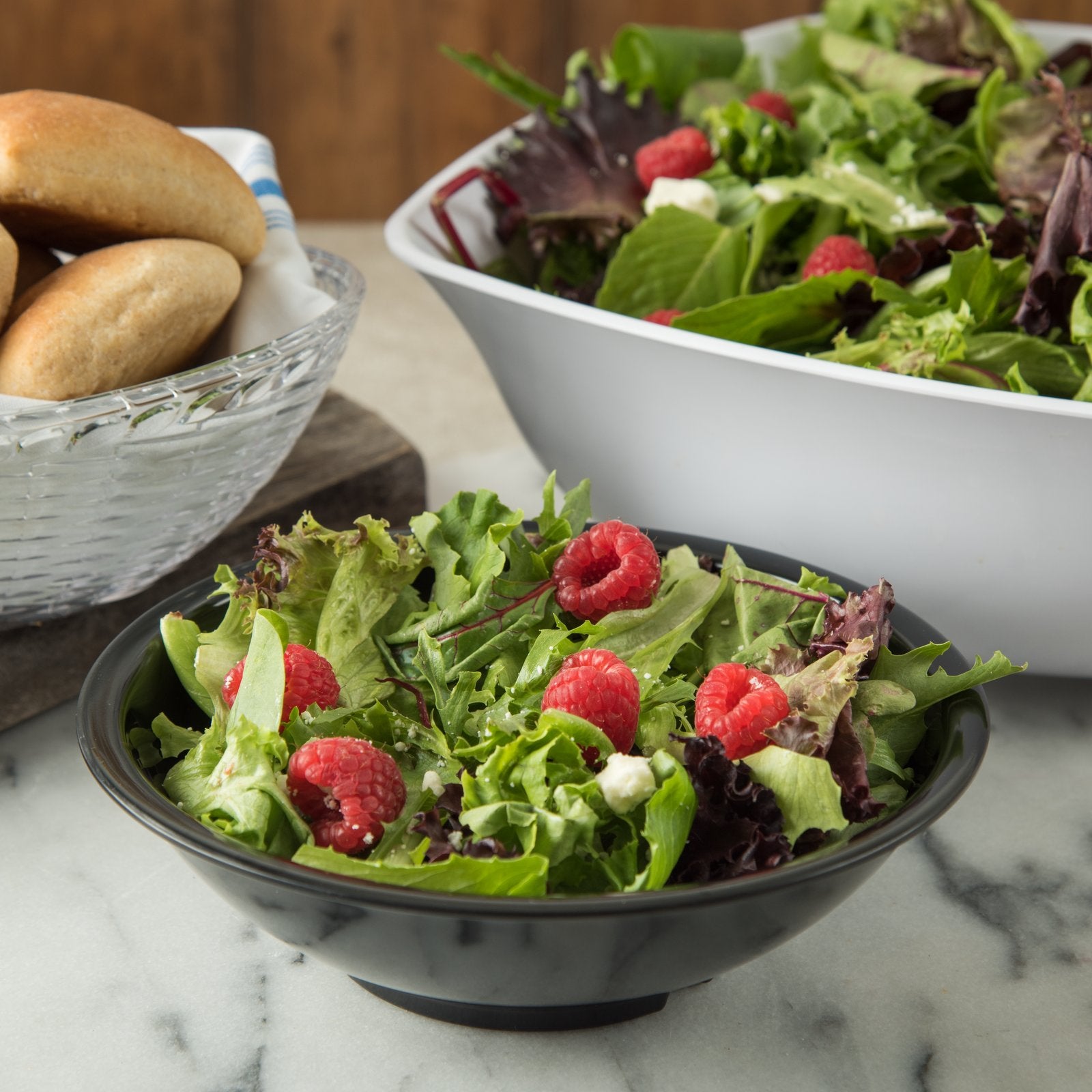 Carlisle 800B03 24 oz Black Melamine Salad Bowl