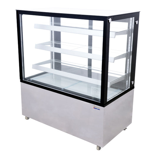 Omcan 44383 48" Square Glass Floor Refrigerated Display Case