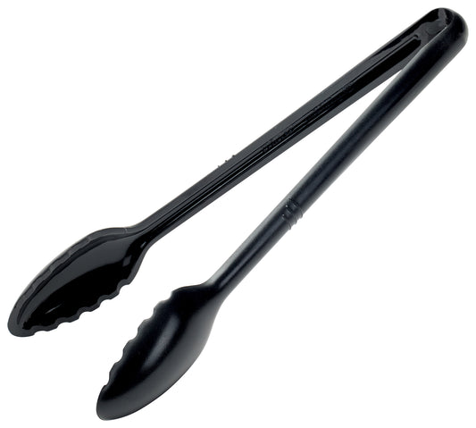 Winco CVST-12K 12" Black Curved Polycarbonate Serving Tong