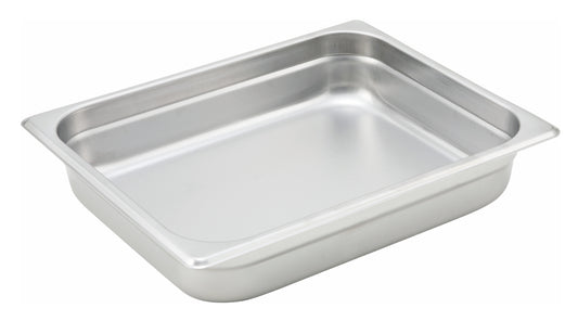 Winco SPJH-202 Half-size Stainless Steel Anti-jam Steam Pan, 2-1/2" Deep