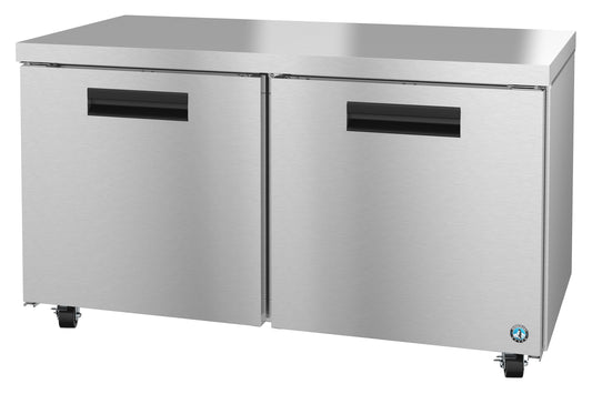Hoshizaki UF60A Two Section Stainless Doors Undercounter Freezer