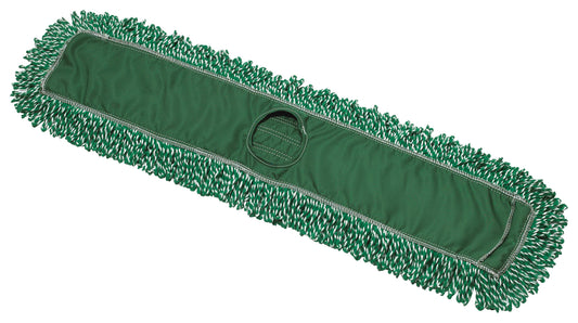 Winco DMM-36H 36"x5" Green Microfiber Blend Dust Mop Refill