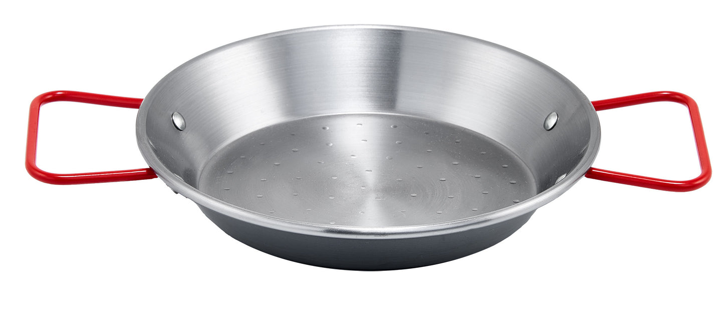 Winco CSPP-14 14-1/8" Polished Carbon Steel (Spain) Paella Pan