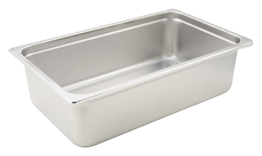 Winco SPJH-106 Full-size Stainless Steel Anti-jam Steam Pan, 6" Deep