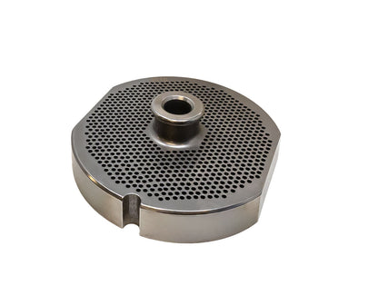 Omcan 11183 #56 One Notch/Two Flat Sides Stainless Steel Machine Plate with Hub, 3.5 mm (1/8")